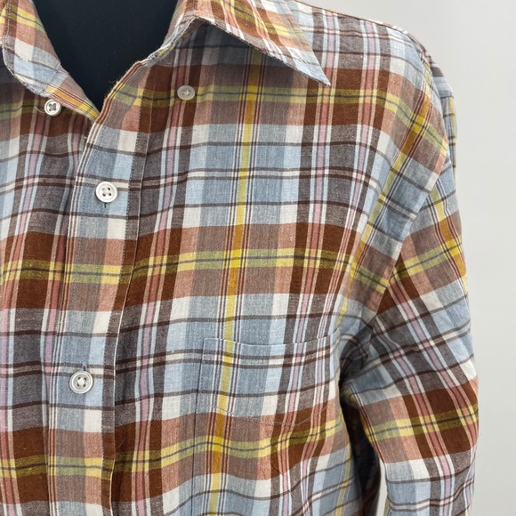 J McLaughlin Men's Trim Fit Plaid Button Down Shirt Size Medium - Picture 2 of 10